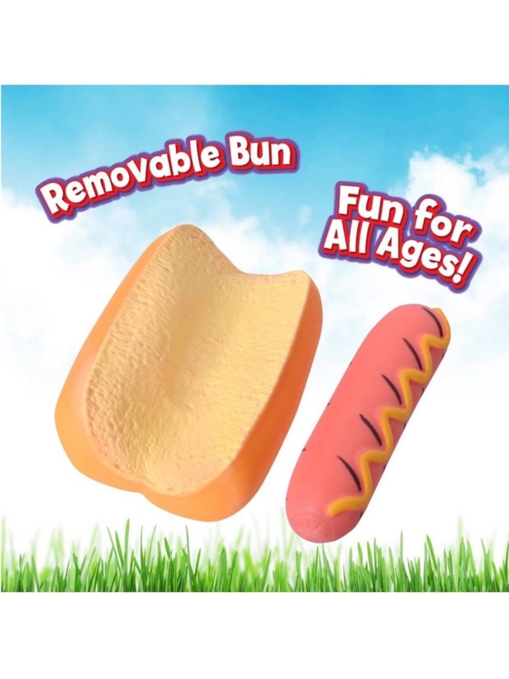 Sunny Days Hot Dog Squishy Jumbo Fidget Squeezy NWT - Picture 5 of 5
